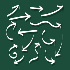 Hand drawn paintbrush vector Arrows