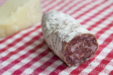final part of a horseshoe-shaped salami
