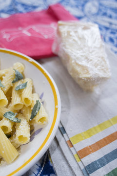 pasta butter sage and parmesan cheese