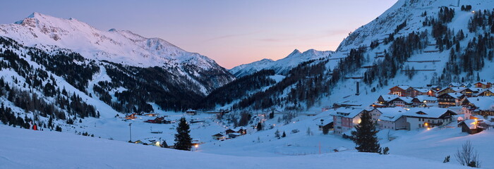 Abendpanorama Obertauern Blick Richtung S&uuml;dosten
