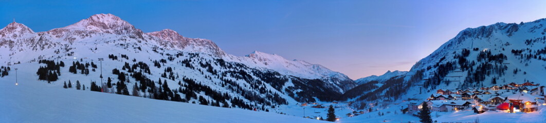 Abendpanorama Obertauern Blick Richtung Südosten