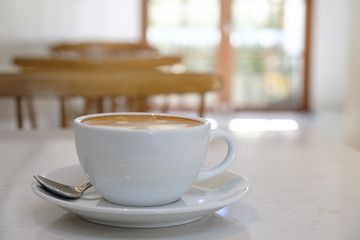 coffee latte art in coffee shop