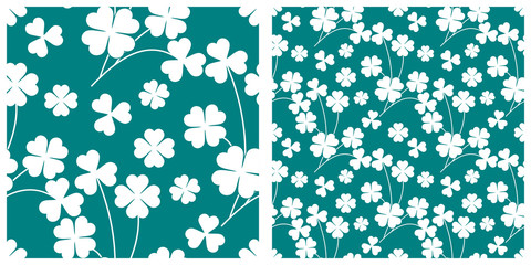 Seamless pattern  for Saint Patrick's Day of clover or shamrock.