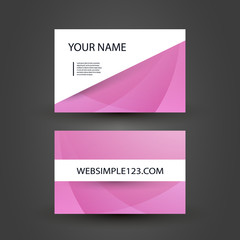 Colorful Modern Style Business Card Template, Back and Front Side, Vector Design