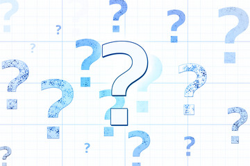 2d illustration question mark