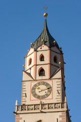 Fototapeta na wymiar Bell Tower of the Cathedral of Merano - Italy