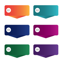 Abstract info graphics number options template. 