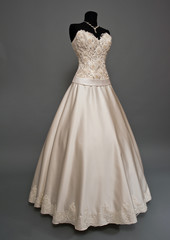 ivory Wedding dress on a mannequin