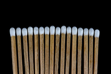 Matches Isolated Against a Black Background