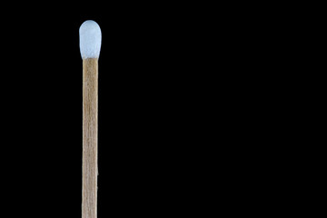 Matchstick Isolated Against a Black Background