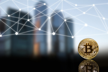 An image with a bitcoin sign.