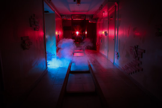 room fear quest rails danger smoke basement dark horror