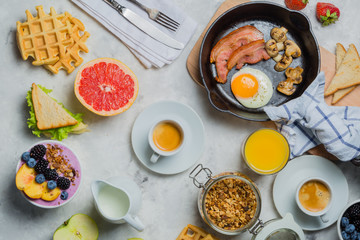 Breakfast and lunch concept - traditional food