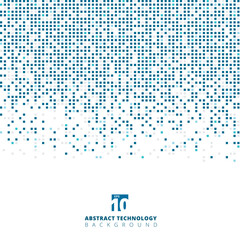 Obraz premium Abstrakcjonistyczny błękitny koloru kwadrat geometryczny z kopii przestrzenią, technologia cyfrowa