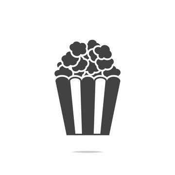 Popcorn icon vector isolated