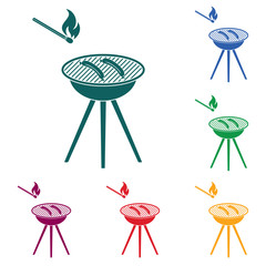 Barbecue sausage icon