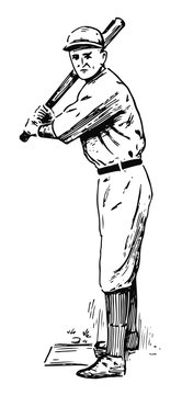 Baseball Spieler - baseball player (Batter, Hitter)