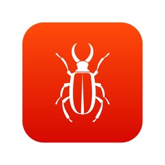 Lucanus cervus icon digital red