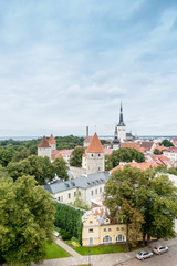 Fototapeta premium street view of downtown in Tallinn city, Estonia