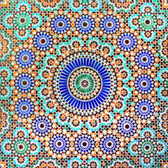 Grande Mosquée de Paris - Mosaïque de la cour intérieure