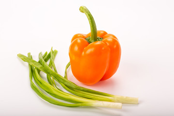 Vegetables chicken onion rucola tomatoes