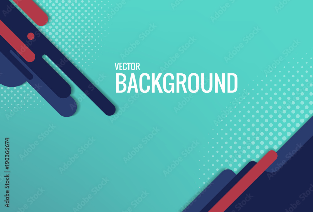 Aufkleber abstract flat geometric and halftone design background vector