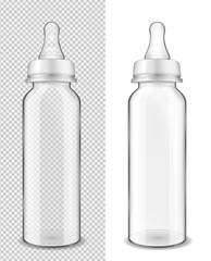 Glass baby bottle for milk