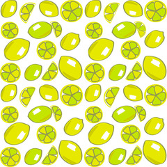 yellow lemons pattern
