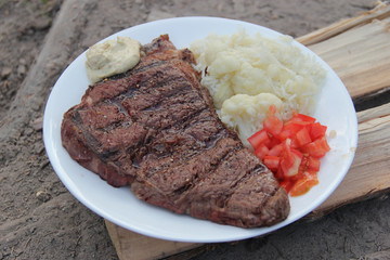 steak while camping