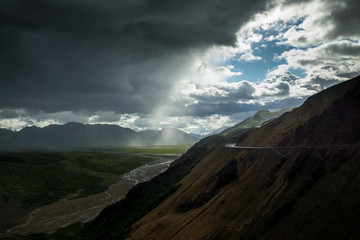 rain at Polychrome Pass, Denali National Park, Alaska