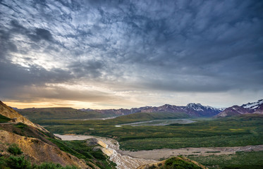 view from Polychrome Pass, Denali National Park, Alaska