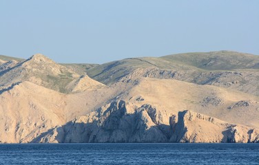 view on the island Prvic, taken in Baska, island Krk, Croatia