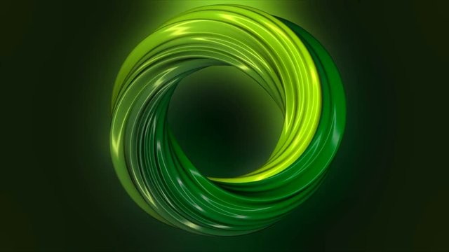 3D minimal abstract shapes continuously looping in a seamless way. Centered animation with background. Subtle reflections and hypnotic motion