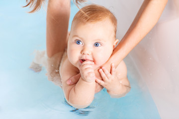 Baby in bathroom