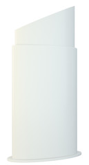 Blank street billboard poster stand. Advertising display. 3d illustration. Isolated on white background