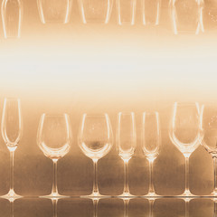 empty wine glasses background