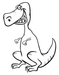 dinosaur cartoon character coloring book