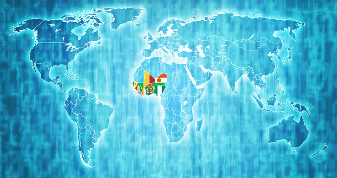 Economic Community Of West African States Territory On World Map