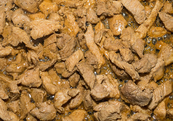 Pork roast with black ground pepper set of symmetrical pieces culinary pattern, appetizing lunch ingredient