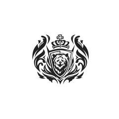 black and white bear logo vector illustration.