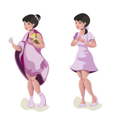 Woman having flu symptoms