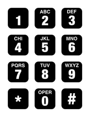 Telephone Numbers vector icon