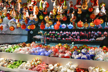 Christmas market glass ornaments