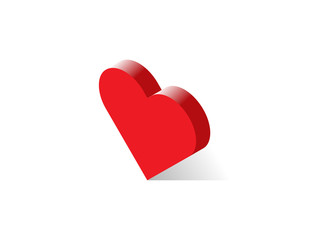 red isometric heart