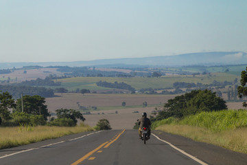 Riding a lonely road