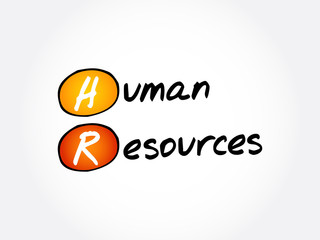 HR - Human Resources acronym, business concept background
