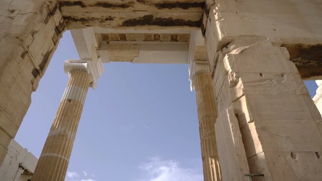 movement through the Propylaea gate