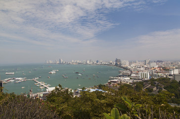 Naklejka premium The city by the sea