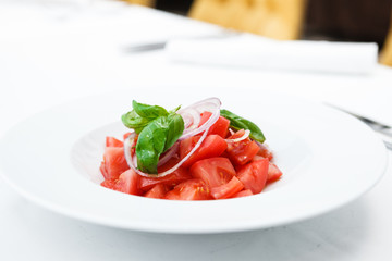 Fresh salad with tomatoes