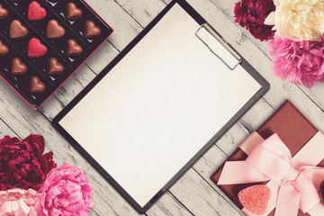 St. Valentine Day scene. Ideal for valentine text, proposal and wedding invitation